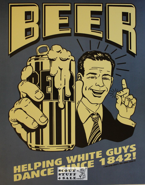 Beer RETRO Humorous Poster Postcard by Classico SF #186-001, 11x14"