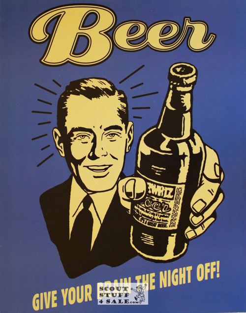Beer RETRO Humorous Poster Postcard by Classico SF #186-010, 11x14"