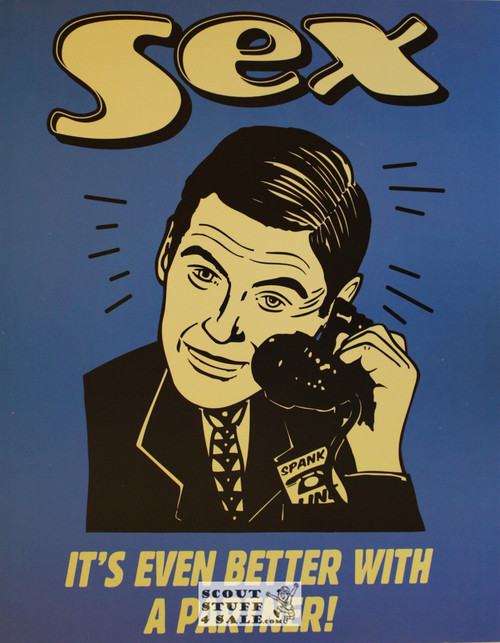 Sex RETRO Humorous Poster Postcard by Classico SF #186-013, 11x14"