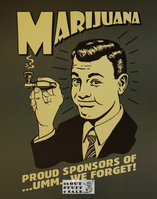 Marijuana RETRO Humorous Poster Postcard by Classico SF #186-017, 11x14"