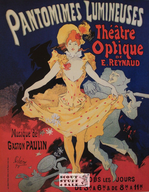 E. Reynaud Theater Optique 1892 French Advertising Poster Postcard by Classico SF #194-510, 11x14"