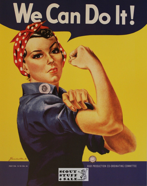 We Can Do It WWII Rosie the Riveter Poster Postcard by Classico SF #194-519, 11x14"
