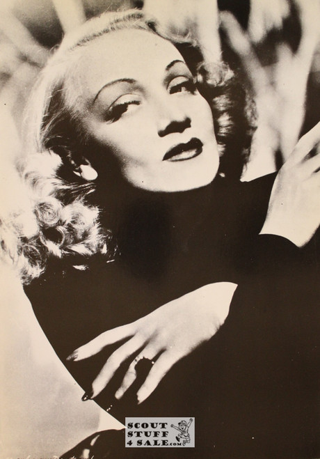 Marlene Deitrich Vintage French Poster, Editions Nugeron #AF12, 11x15.25"