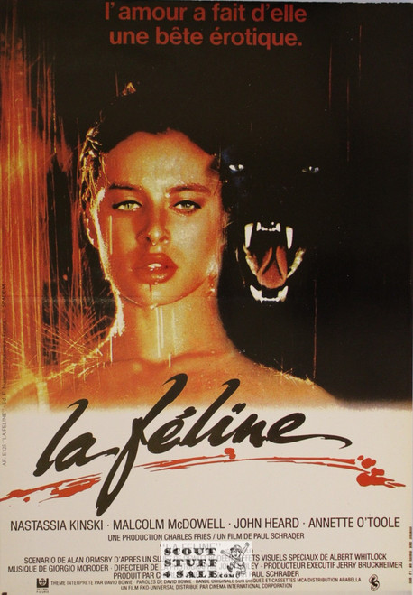 Cat People Vintage French Movie Poster, Editions Nugeron #E117, 11x15.25"