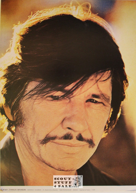 Charles Bronson Vintage French Poster, Editions Nugeron #M57, 11.5x15"