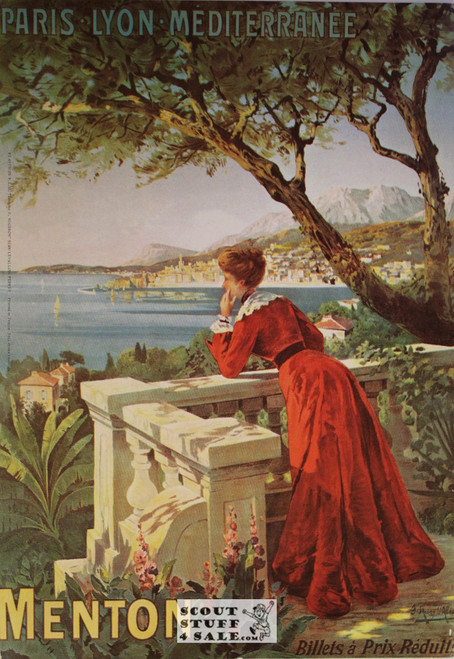 Monaco Travel 1900's Ad Vintage French Poster, Editions Nugeron, 11x15.25"