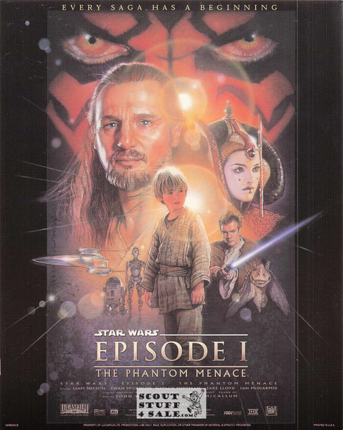 Star Wars Episode 1 Movie Poster Postcard by Classico SF #221-030, 8x10"