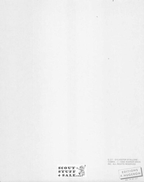 Sylvester Stallone 8x10" French Poster by Editions Nugeron #G27