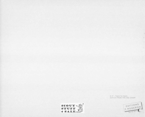 Tears for Fears 8x10" French Poster by Editions Nugeron #G37, hole punched in corner