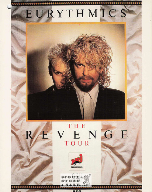 Eurythmics Revenge Tour 8x10" French Poster by Editions Nugeron #G29, hole punched in corner