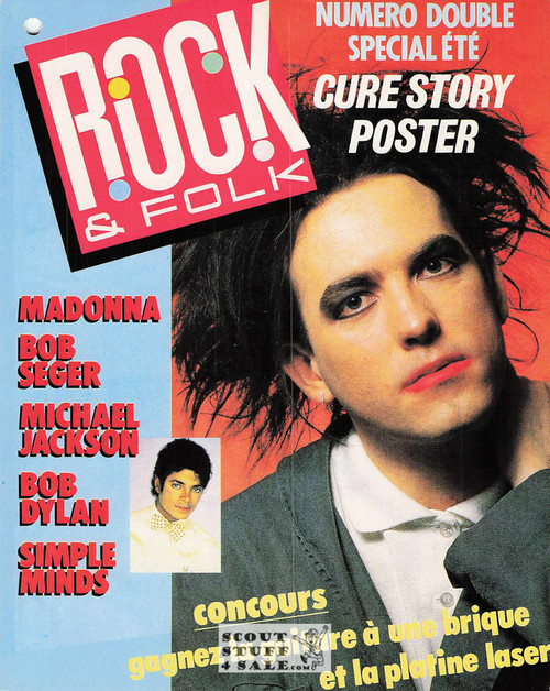 Rock & Folk Cover The Cure 8x10" French Poster by Editions Nugeron #G19, hole punched in corner