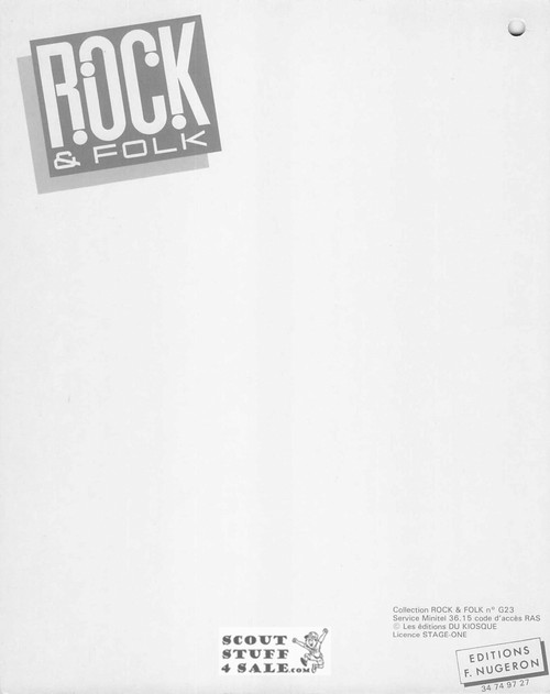 Rock & Folk Cover Madonna 8x10" French Poster by Editions Nugeron #G23, hole punched in corner