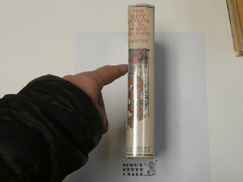 The Boy Scouts in the Maine Woods, By Herbert Carter, 1913 First Edition, Hardbound with Dust Jacket, Boy Scout Story Book #2