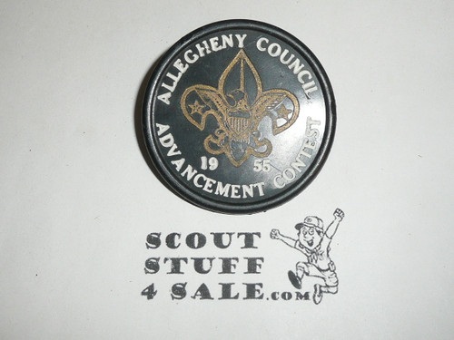 Allegheny Council 1955 Advancement Contest Plastic Neckerchief Slide