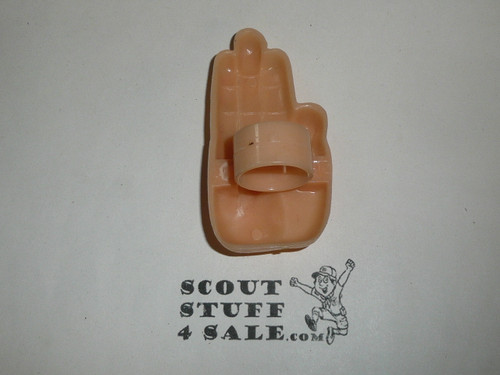 Hand in Scout Sign Neckerchief Slide, Plastic