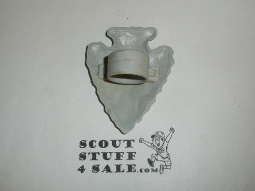 Arrowhead Neckerchief Slide, Plastic, grey