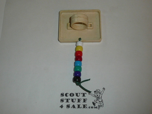 Bashore Scout Reservation 1984 Camper Award Neckerchief Slide, Plastic, Lancaster Lebanon Council