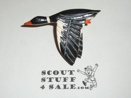 Bird in Flight NEAL Neckerchief Slide, Painted black and white