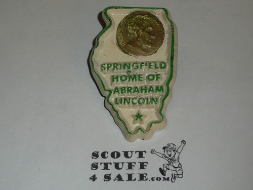 Springfield IL Home of Abraham Lincoln Neckerchief Slide, by Torchy #2