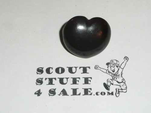 Buckeye Neckerchief Slide, shaped like a heart