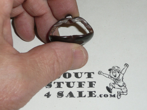 Buckeye Neckerchief Slide, shaped like a heart