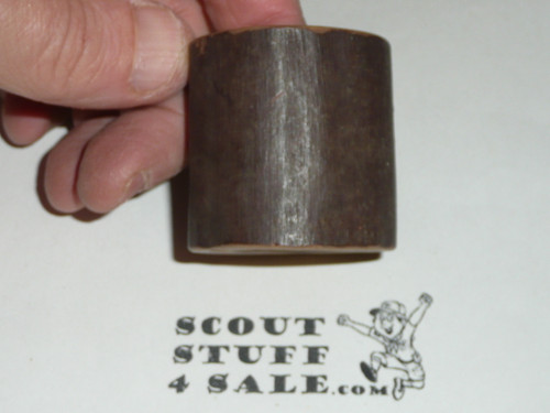 Round Wood Carved Neckerchief Slide #15