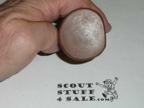 Round Wood Carved Neckerchief Slide #16
