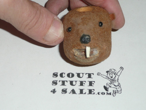 Beaver Head Neckerchief Slide