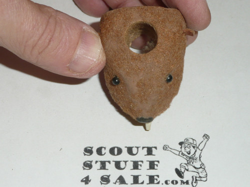 Beaver Head Neckerchief Slide