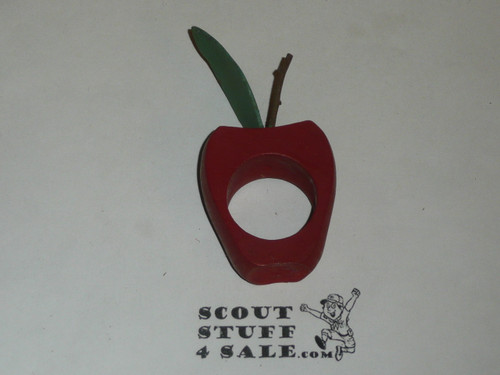 Carved Wood Apple Neckerchief Slide