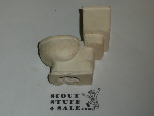 Wood Carved Toilet Neckerchief Slide