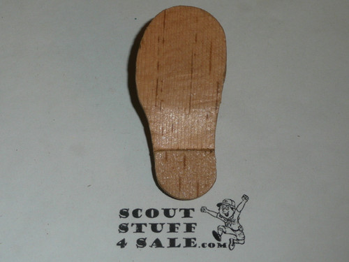 Wood Carved Hiking Boot Sole Neckerchief Slide