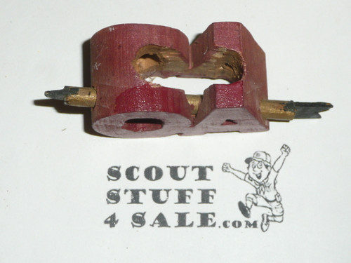 Wood Carved OA with Arrow Neckerchief Slide