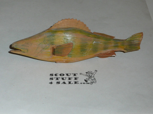 Wood Carved Fish Neckerchief Slide