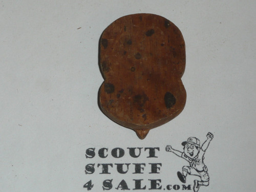 Wood Carved Native Mask Neckerchief Slide, no slide on back