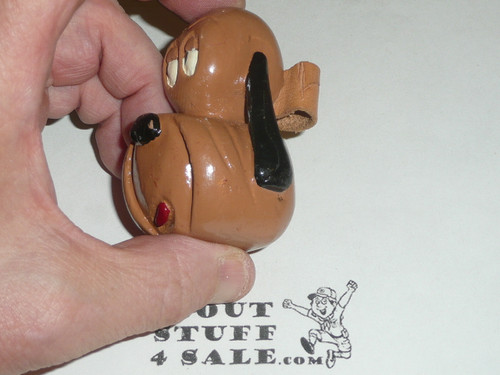 Wood Carved Droopy Dog Neckerchief Slide