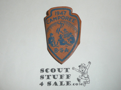 1947 Generic Camporee Leather Neckerchief Slide