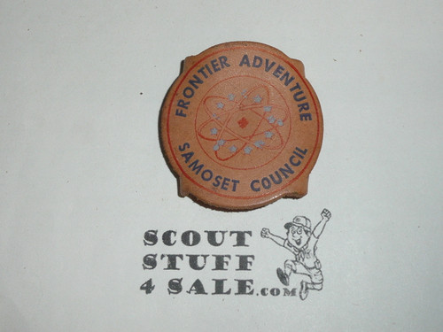 Samoset Council Frontier Adventure Leather Neckerchief Slide