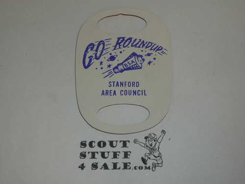 Stanford Area Council Go Roundup Leather Neckerchief Slide