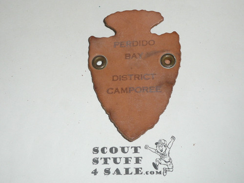 Perdido Bay District Camporee Leather Neckerchief Slide