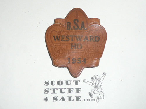 1954 Generic Westward Ho Leather Neckerchief Slide