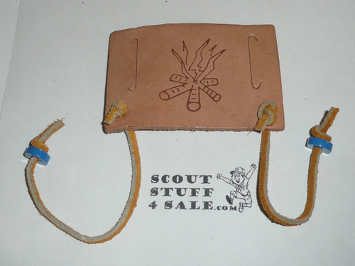 Leather Activity Award with Campfire and beads
