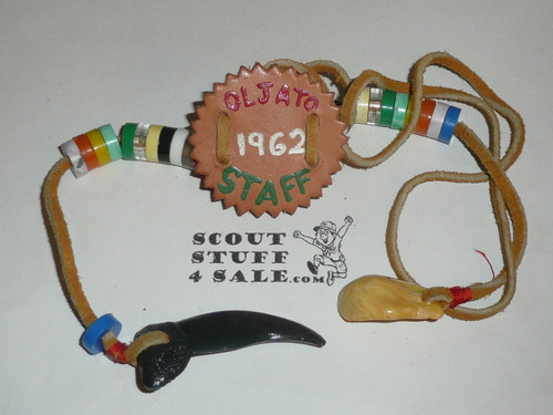 Camp Oljato 1962 STAFF leather and beads, Stanford Area Council