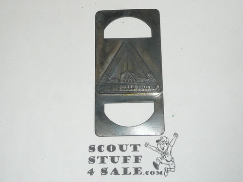 Hoosier Hills Council 3rd Year Camper Metal Neckerchief Slide