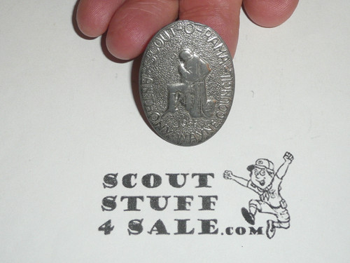 Sherm Landman 1956 Anthony Wayne Council Scout-O-Rama cast Metal Neckerchief Slide