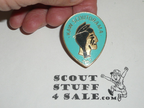 1967 Kaw Council Scout-O-Rama Metal Neckerchief Slide