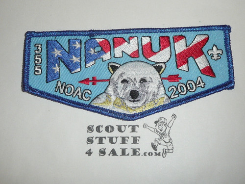 Order of the Arrow Lodge #355 Nanuk  f5 2004 NOAC Flap Patch