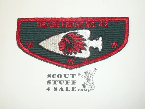 Order of the Arrow Lodge #42 Osage f1a First Flap Patch