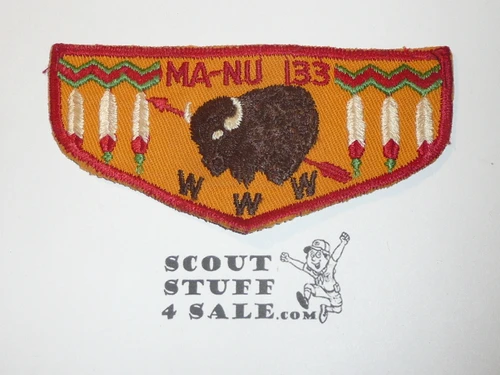 Order of the Arrow Lodge #133 Ma-Nu f1b First Flap Patch