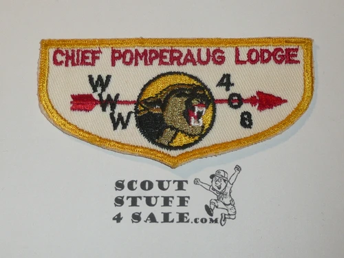 Order of the Arrow Lodge #408 Chief Pomperaug f1b First Flap Patch